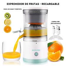 EXPRIMIDOR DE NARANJA ELECTRICO RECARGABLE